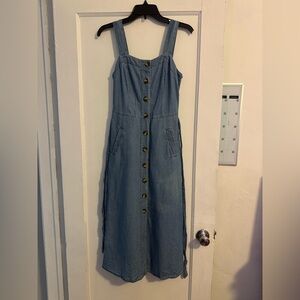 a new day Blue Button-Down Midi Dress